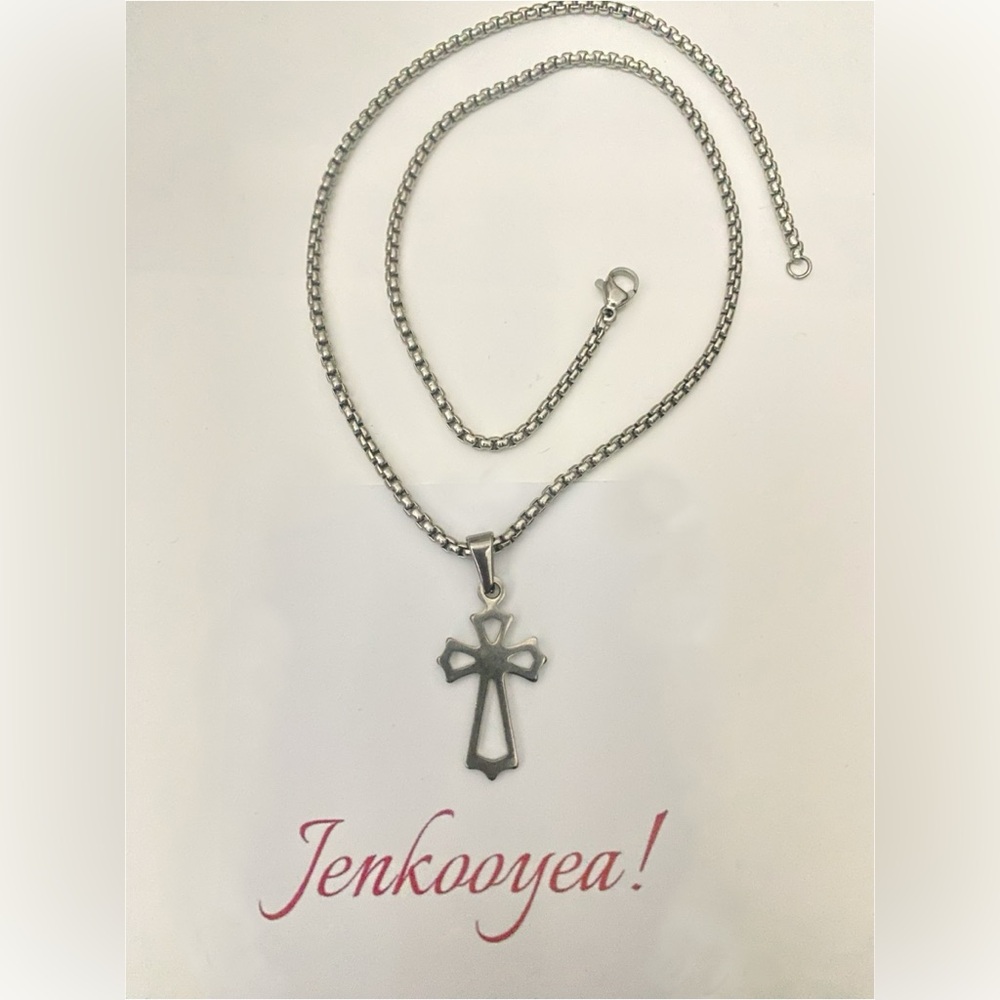 Silver Cross Pendant Necklace